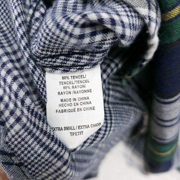 RAILS Plaid Long Sleeve Shirt Double Layer Fabric Tencel Rayon Blend Size XS - Picture 5 of 6
